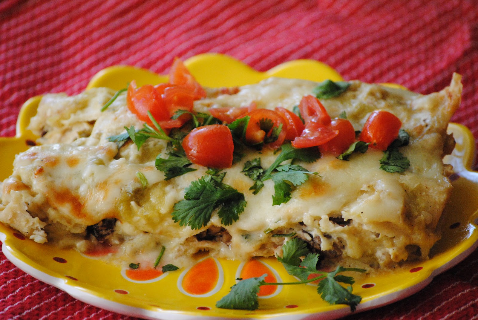 Minnesota Bread Creamy Green Chile Chicken Enchiladas
