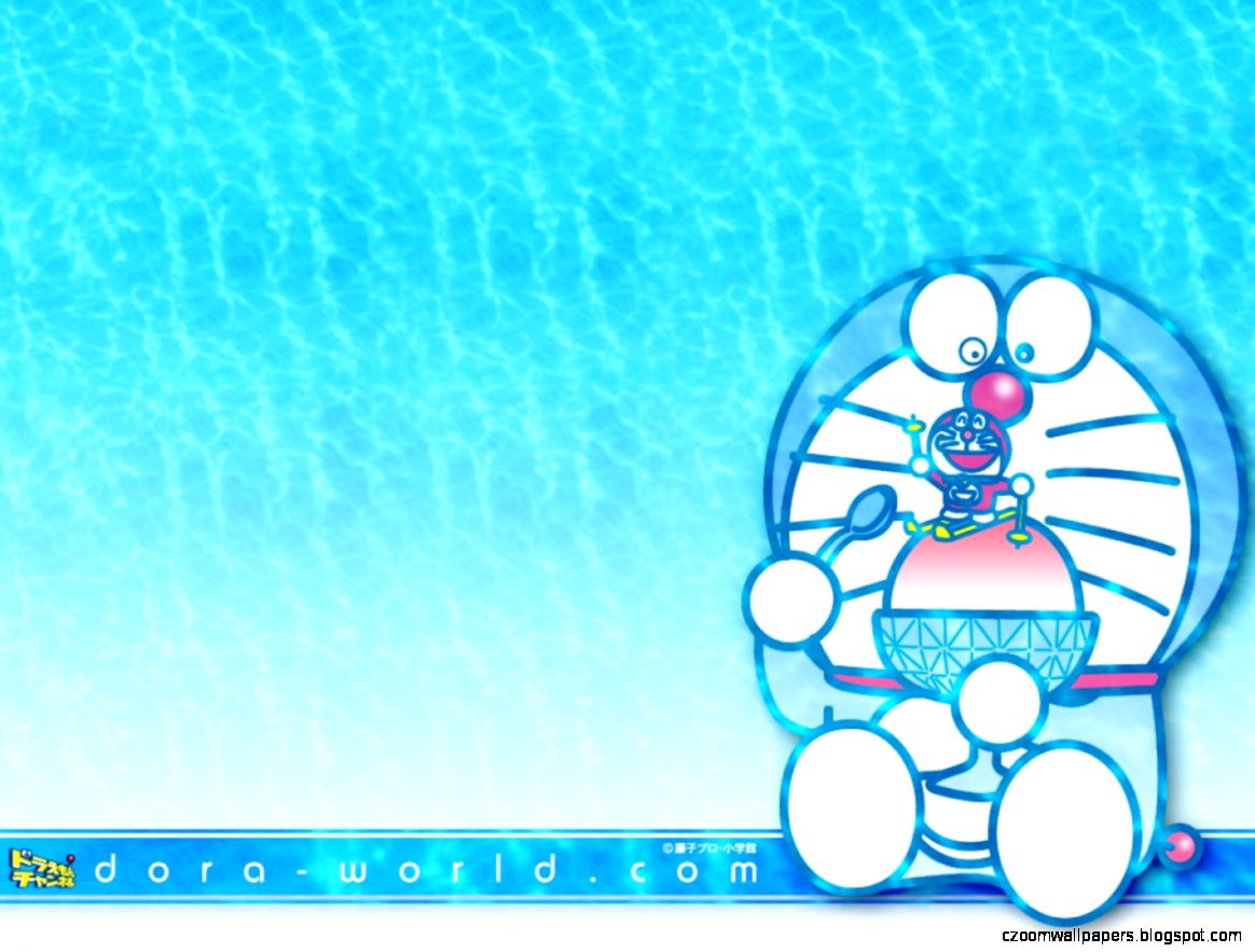 Doraemon in Blue background HD Wallpaper For Desktop Background Doraemon in Blue background HD Wallpaper For Desktop Background