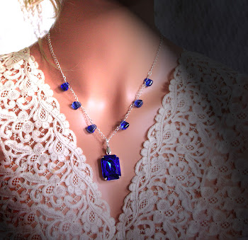 Sapphire Color Necklace Set