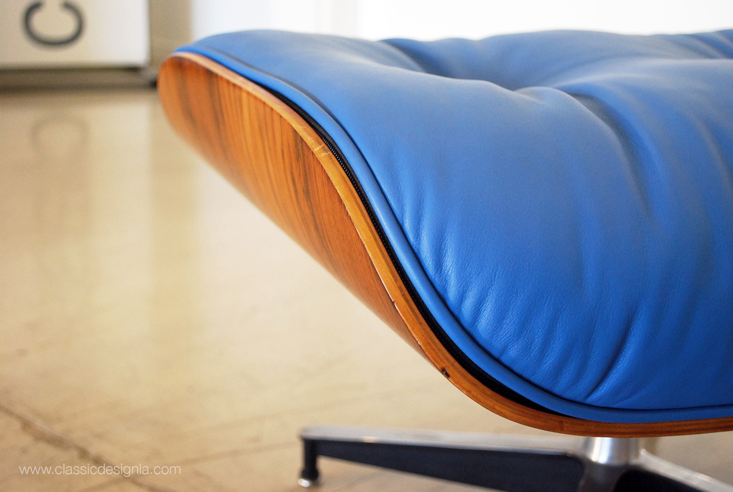 classic design Reupholstered BLUE Herman Miller Eames Chair