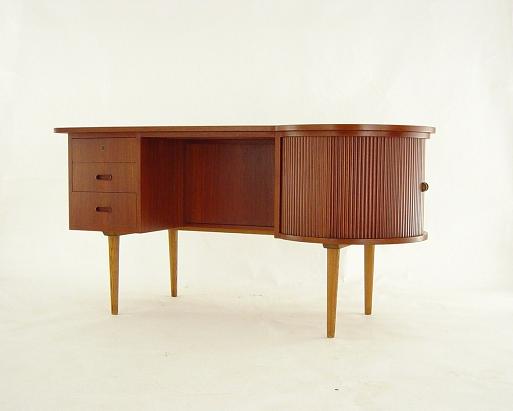 Mad For Mid Century Mid Century Desk With Bar And A Lazy Susan