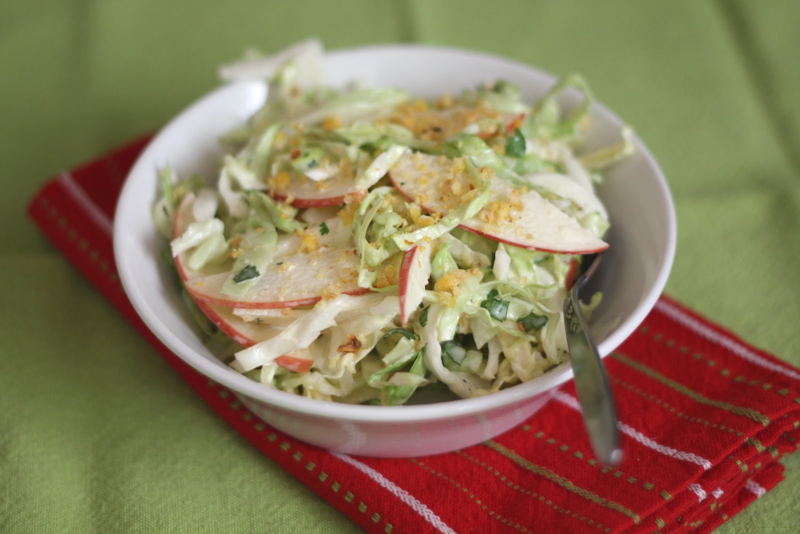 Barefeet In The Kitchen Sweet and Spicy Apple Coleslaw