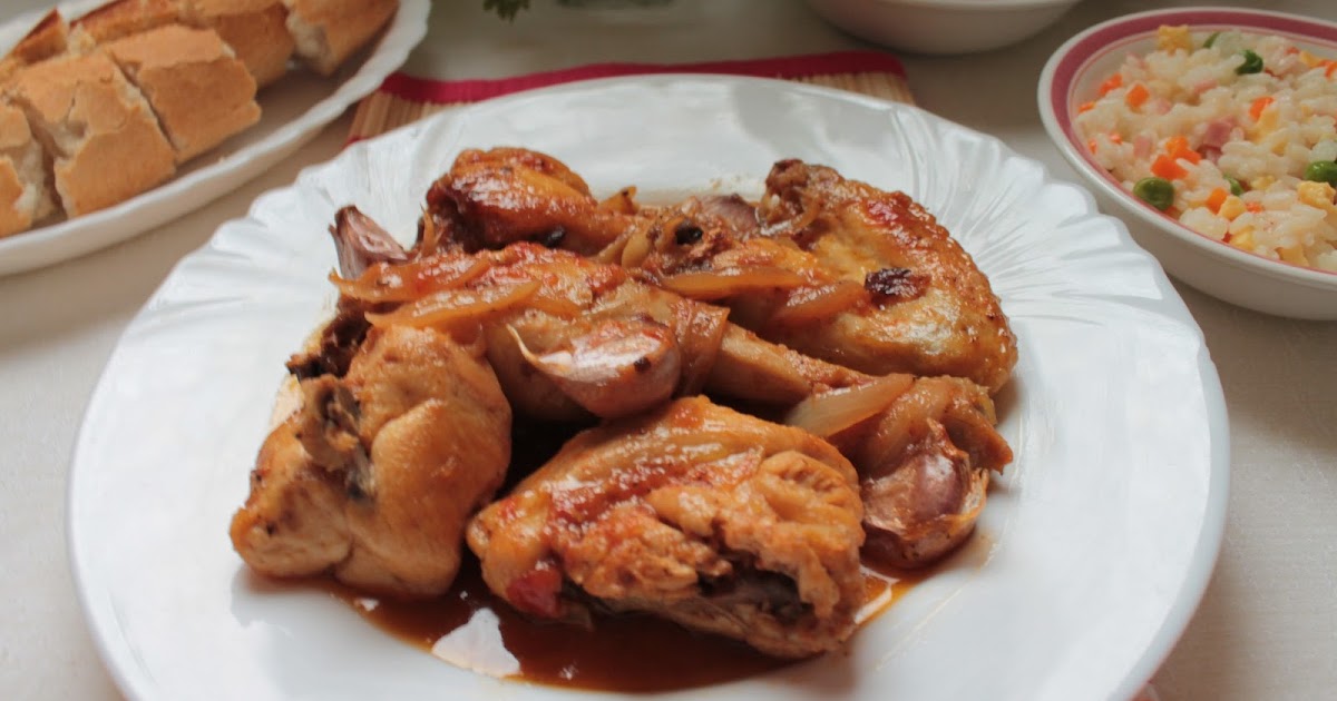 Pollo rustido ~ Con sabor a huerto