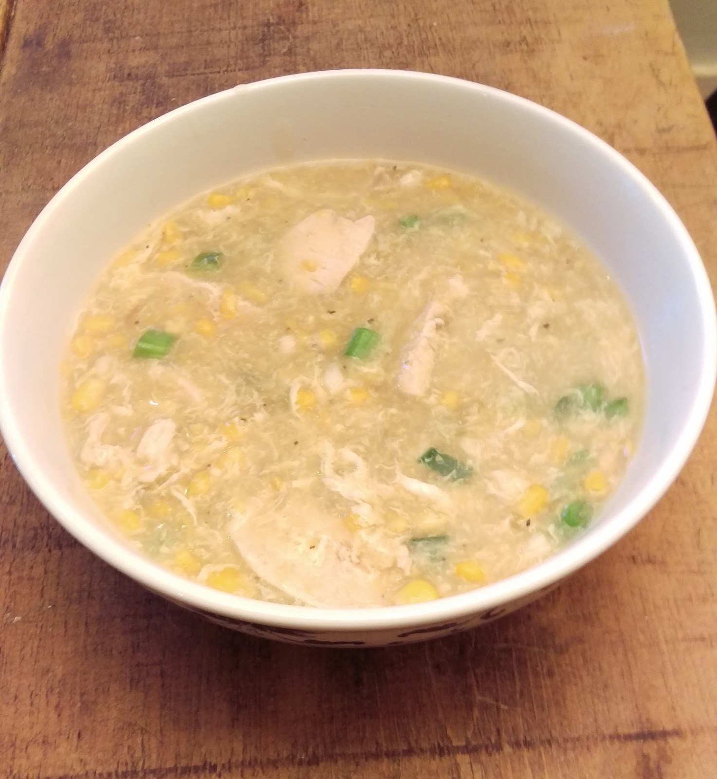 Jules' Dinner Table Chinese Chicken & Sweetcorn Soup