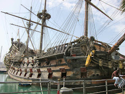 Une caravelle dans le port antique de Gênes