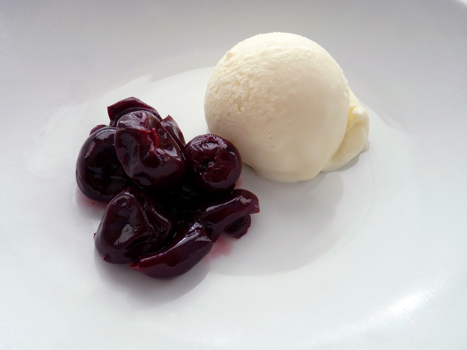 pastry studio Goat Cheese Ice Cream with Cherries