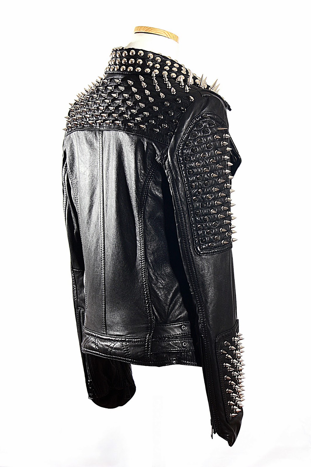 Studs and Spikes Studded Leather Jacket by CUSTOMDUO