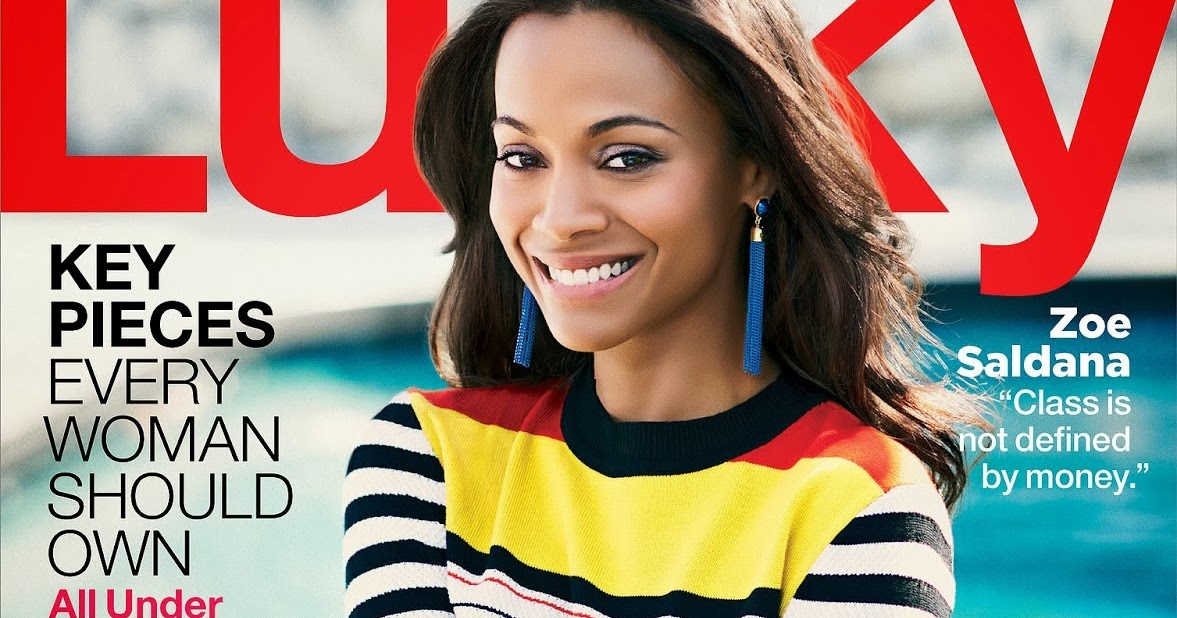 Smartologie: Zoe Saldana for Lucky Magazine February 2014