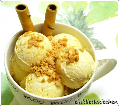 Tink Little Kitchen: Homemade Durian Ice Cream Recipe（榴莲冰淇淋食谱）