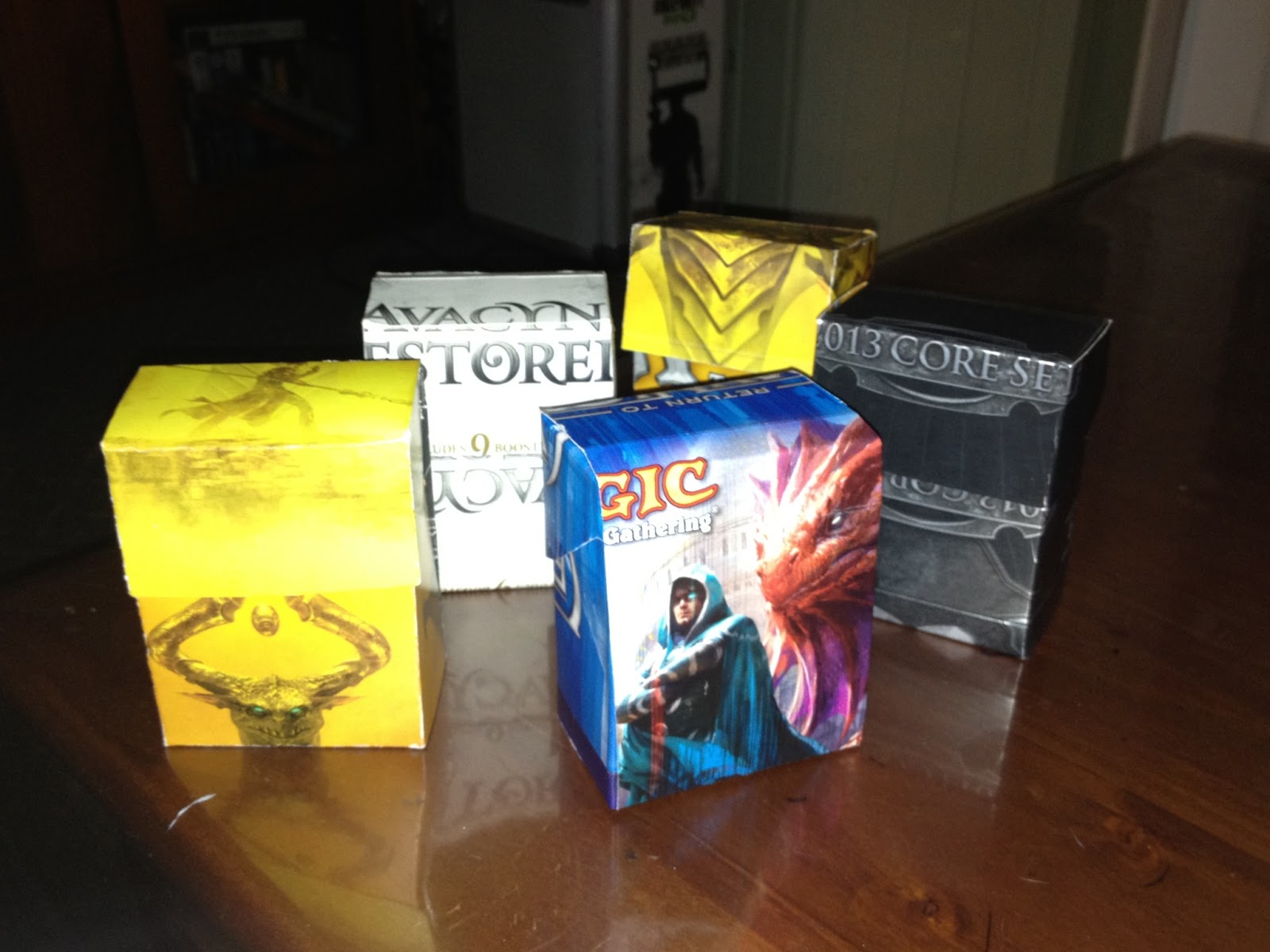 magic warlord Home made deck boxes