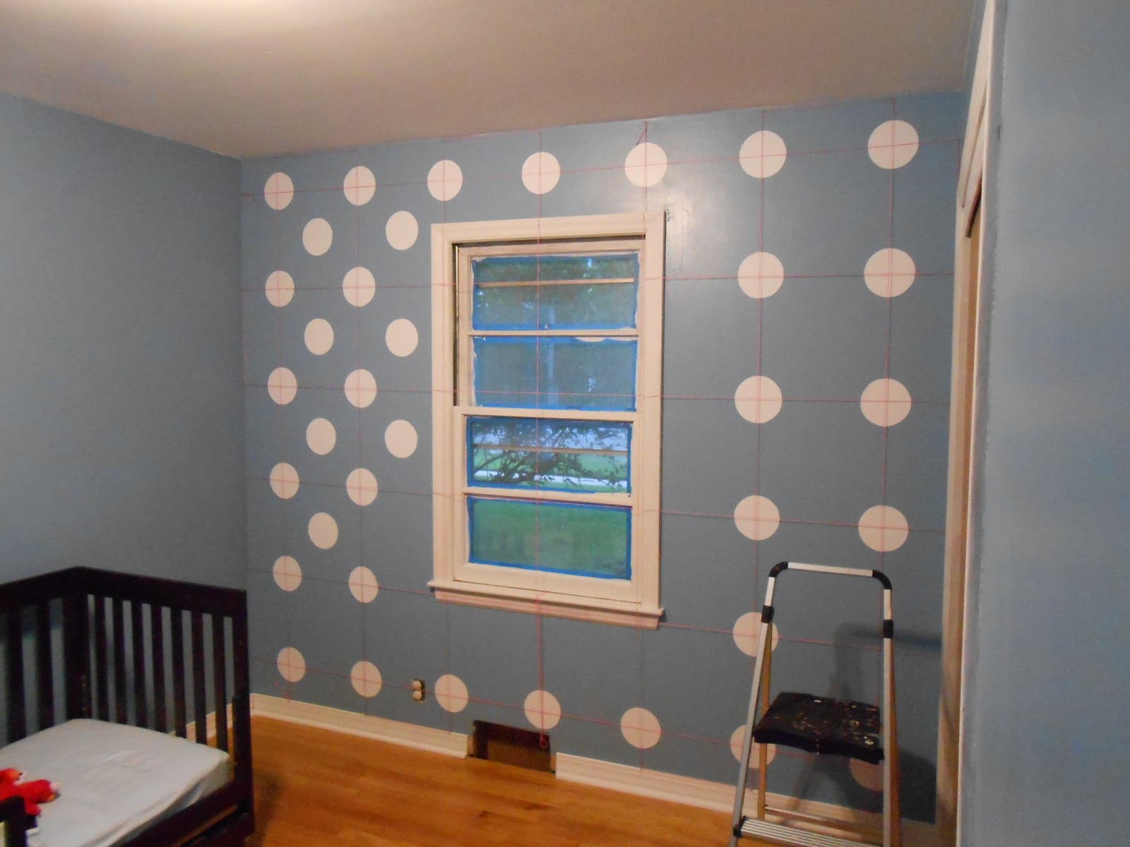 Fifty Two Weekends of DIY How to Make a DIY Polka Dot Wall