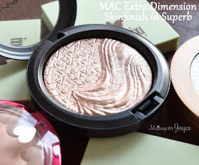 MAC Superb Extra Dimension Skinfinish Review Swatch