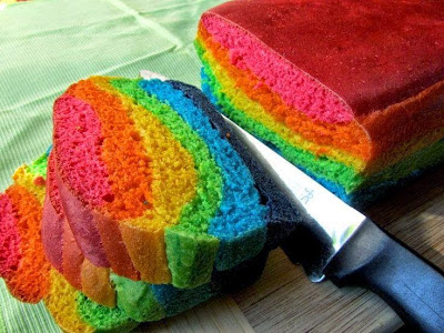 Rainbow Rolls Cake 