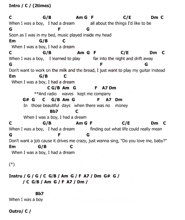 คอร์ด เนื้อเพลง When I Was A Boy Jeff Lynne's ELO Chordza คอร์ดเพลง