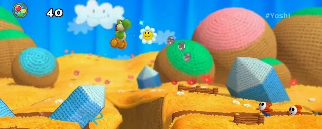 Site GameXplain analisa os detalhes visuais e a jogabilidade da versão demo de Yoshi's Woolly World na E3 2014 Wheel