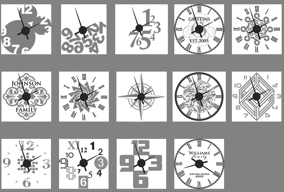 Vinyl Wall Decals Clock Wall Decals