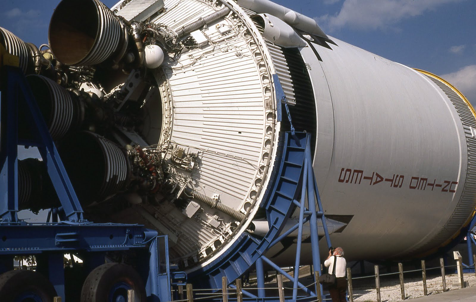 Wahid + Marie meet Volker Saturn V booster rocket