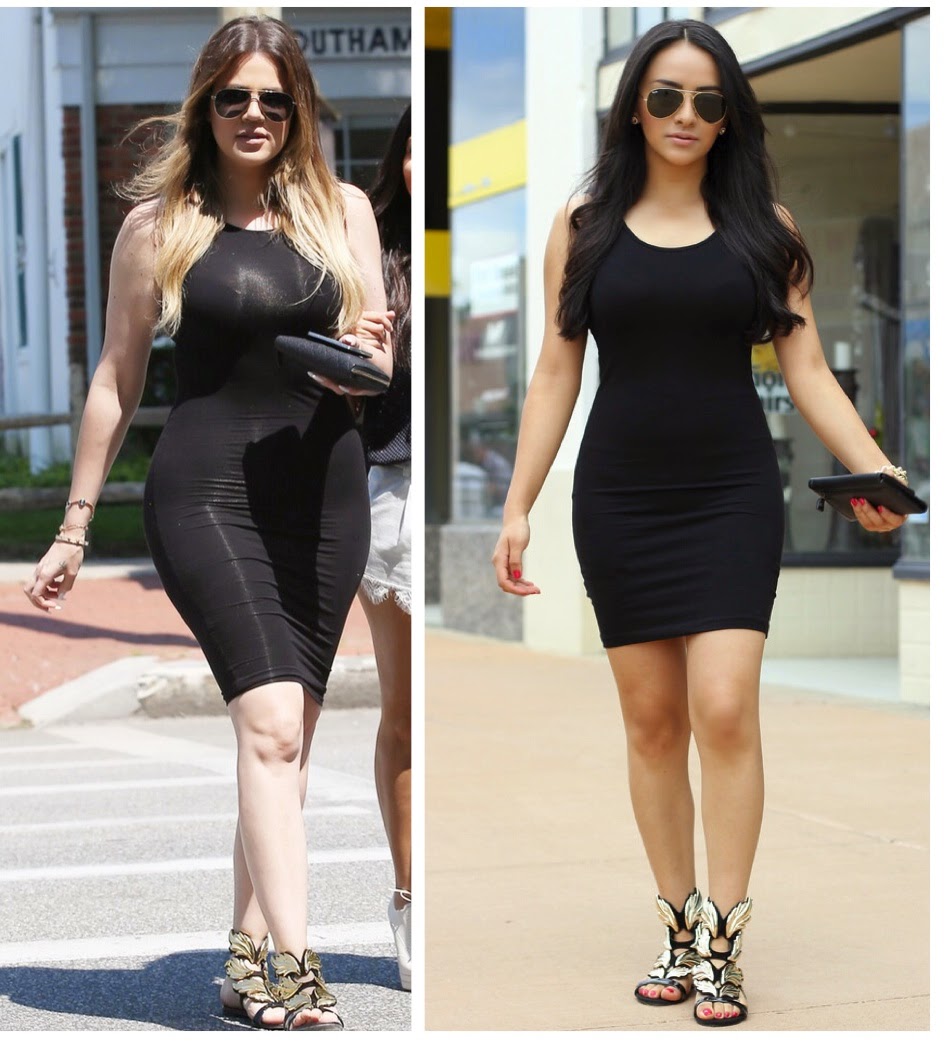 bodycon dress with sandals