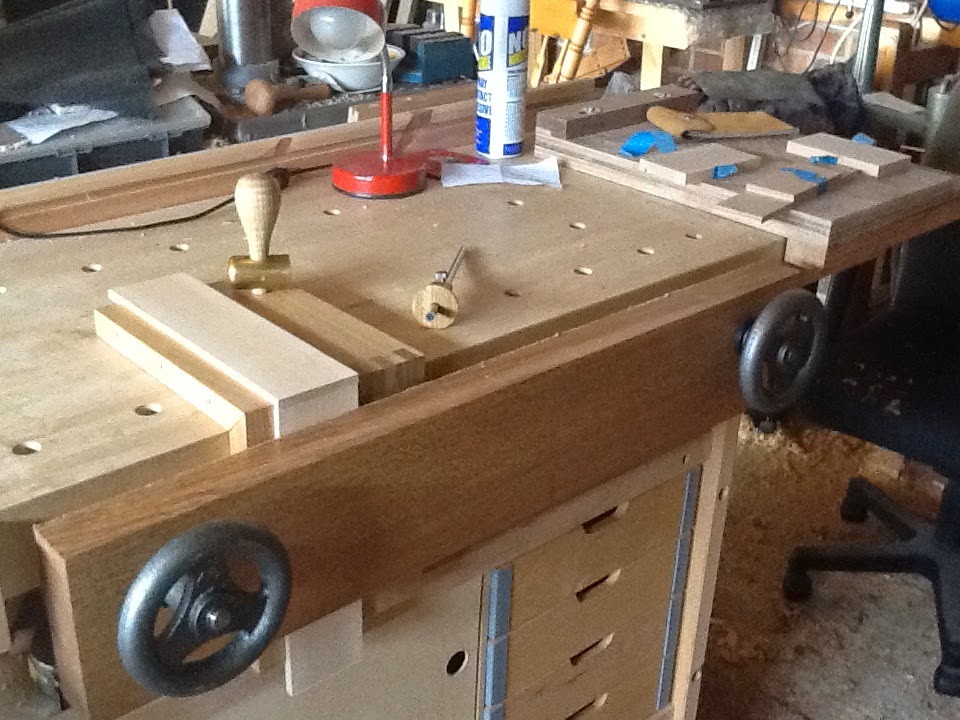 David Barron Furniture Moxon Vice Fitted to a Workbench
