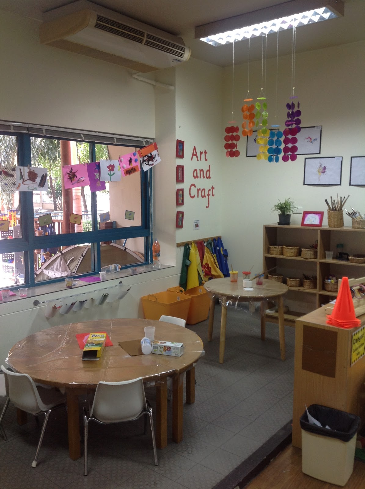 Art and Craft area by windows Arts and crafts, Craft area, Crafts