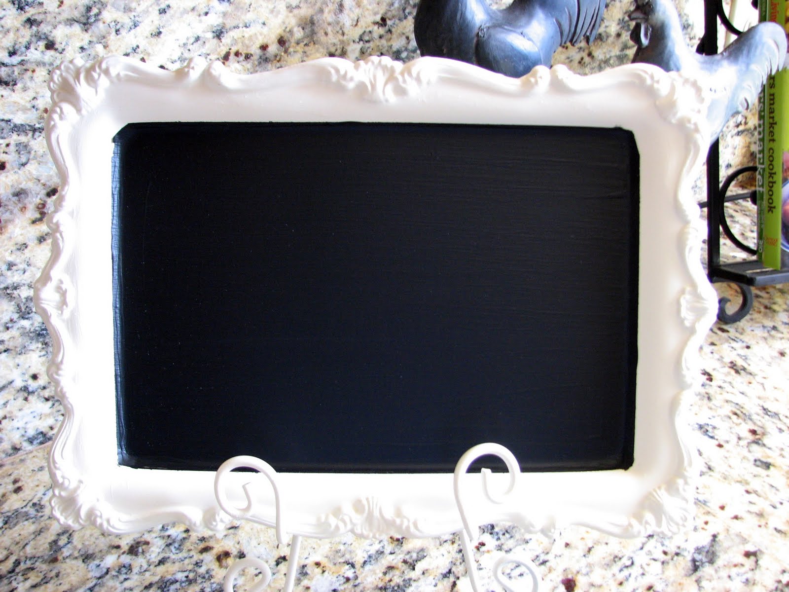 someplaceinthyme2 Metal Tray Turned Chalkboard Memo Board