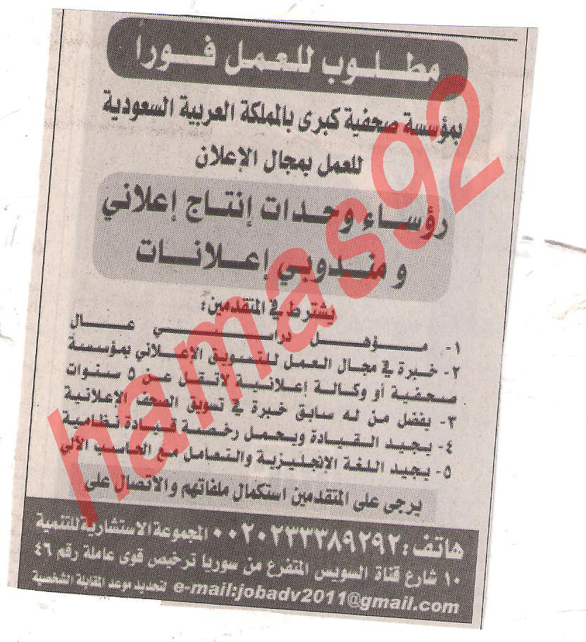 وظائف جريدة المصرى اليوم الخميس 8 ديسمبر 2011  Picture+002