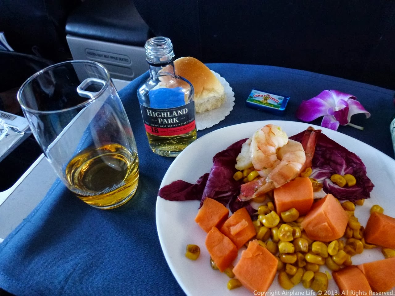 Airplane Life Alaska Airlines First Class Meal Service Hawaii