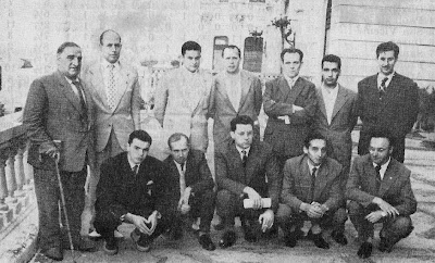 Ajedrecistas participantes en el I Gran Torneo Internacional de Ajedrez Santander 1958