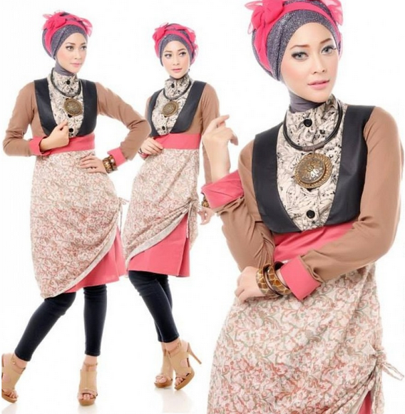 Model baju batik muslimah modis
