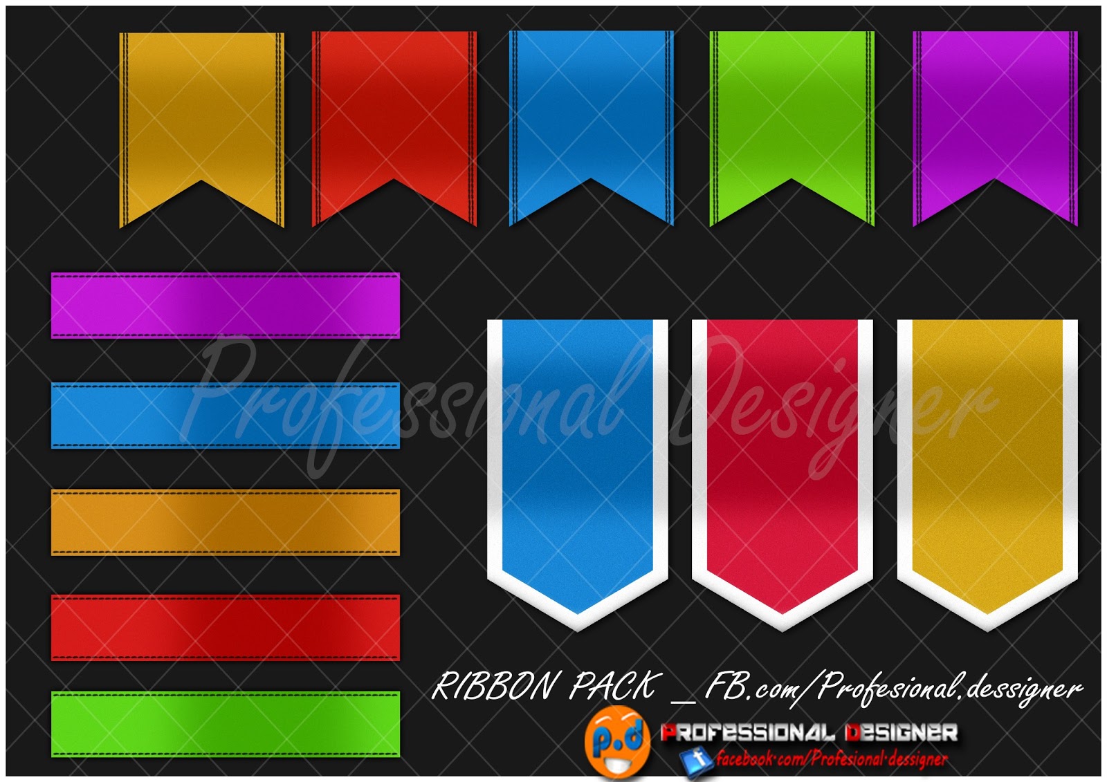 Ribbon_pack شبكات المصمم المحترف