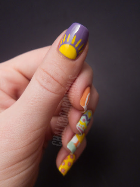 easter mix chalkboard nails
