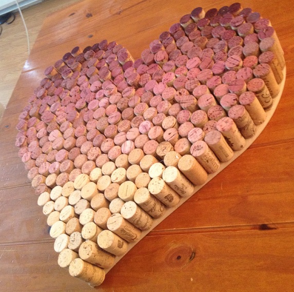 PostGrad Crafting Ombre Wine Cork Heart!