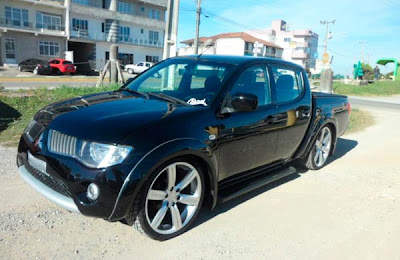 L200 Triton Rebaixada + Rodas 22"