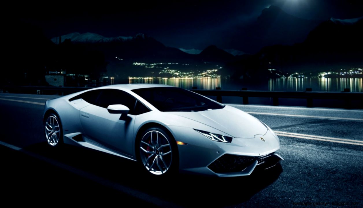 HD Background Lamborghini Huracan LP 610 4 Side View White Night HD Background Lamborghini Huracan LP 610 4 Side View White Night