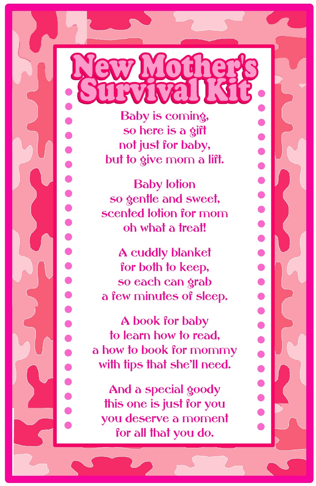 Darling Doodles Baby Shower Gift Survival Kit