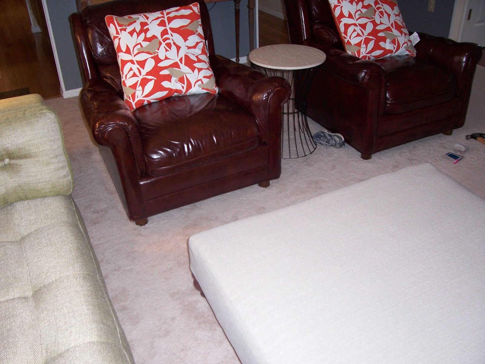 the Cre8tive Outlet giant ottoman for the family room