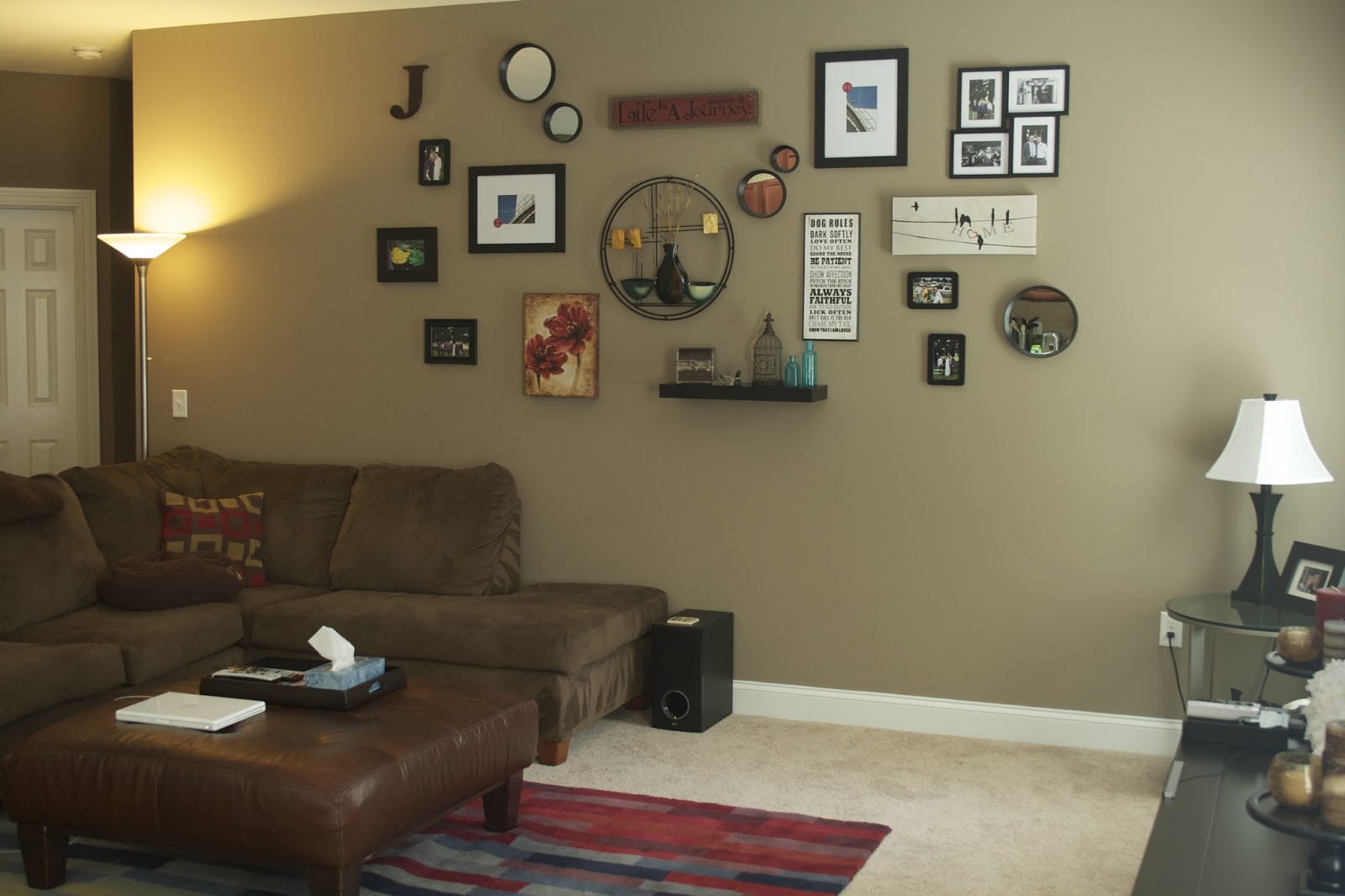 Oregon Transplant: Home Decor: Living Room Wall Collage