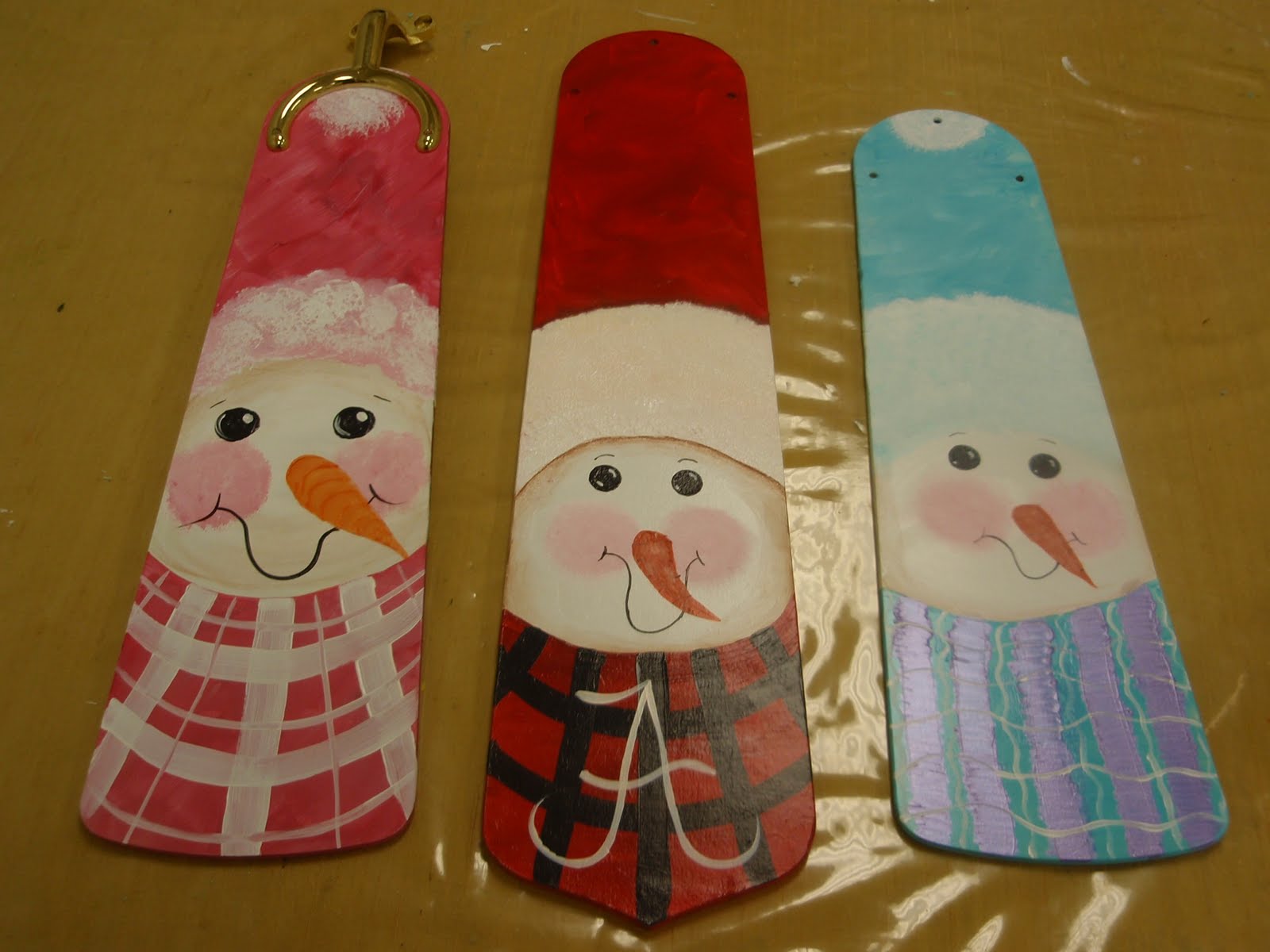 Steph's Paint Studio Snowman Fan Blade Hobby Lobby Oxford 11/4/11