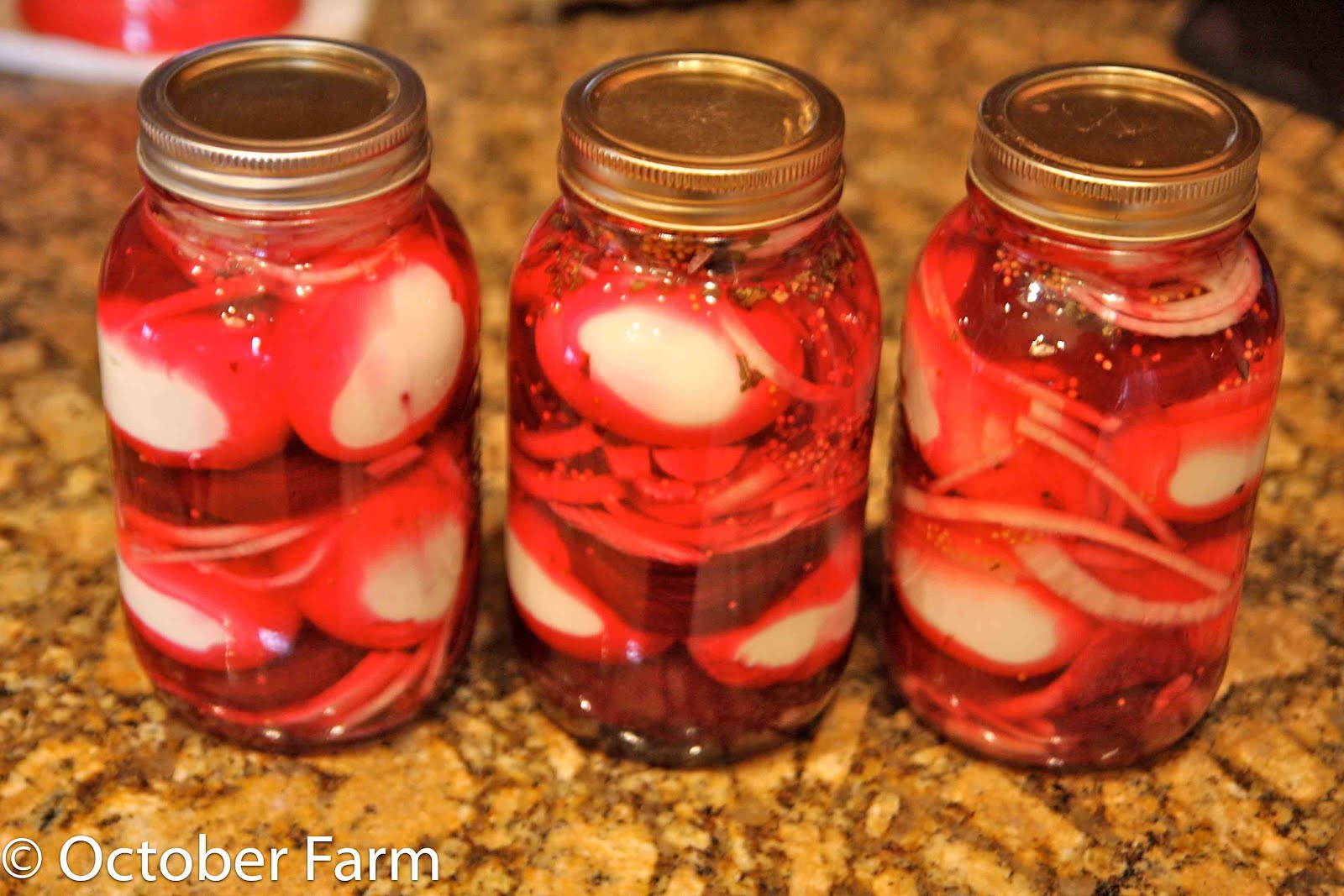 Pickled Beets With Eggs and Onions