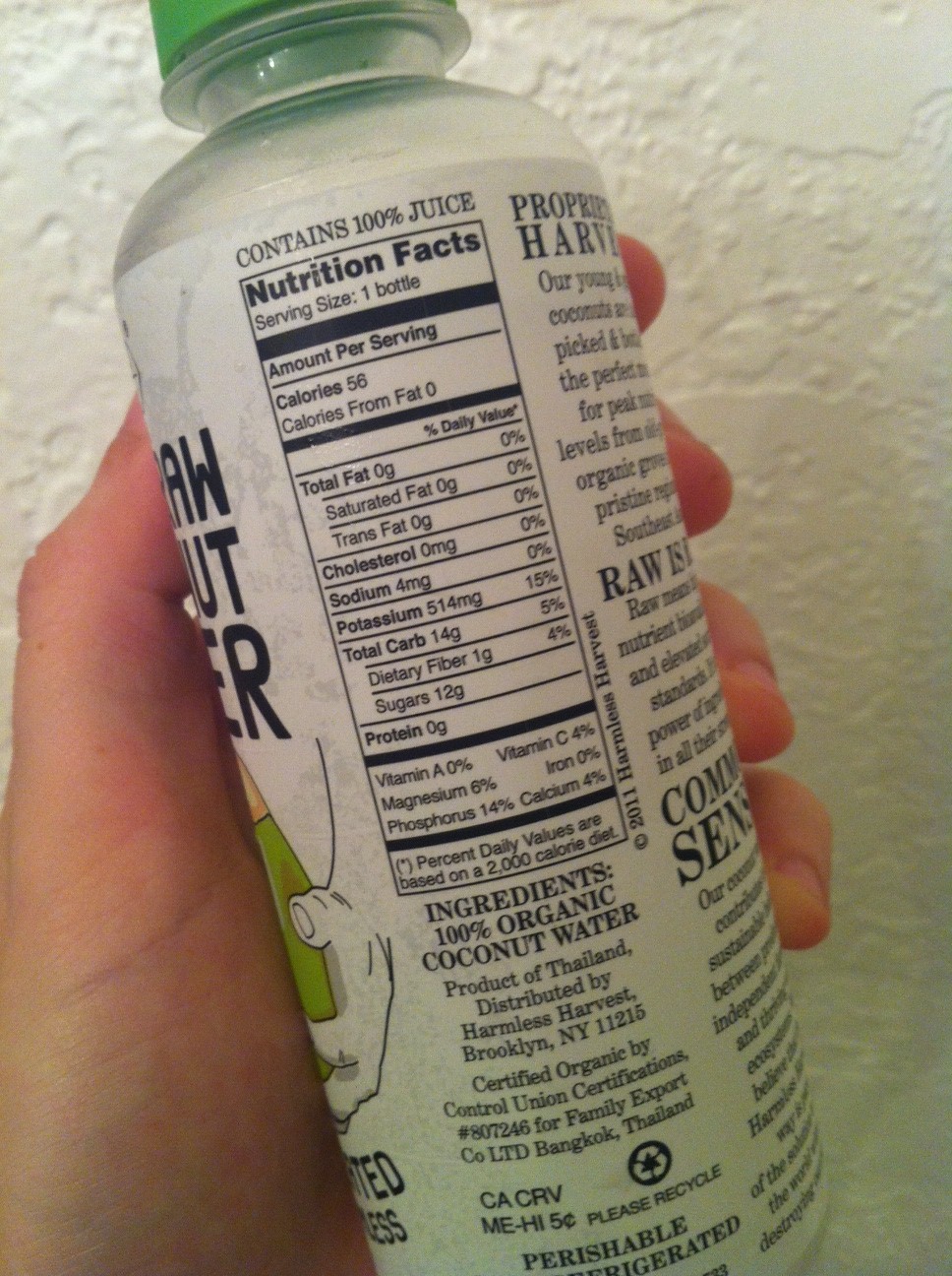 harmless organic coconut water harmless organic coconut water