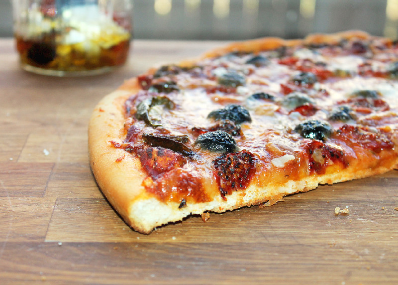 Creole Contessa Roasted Veggie Pizza with Pancetta Cracklings and