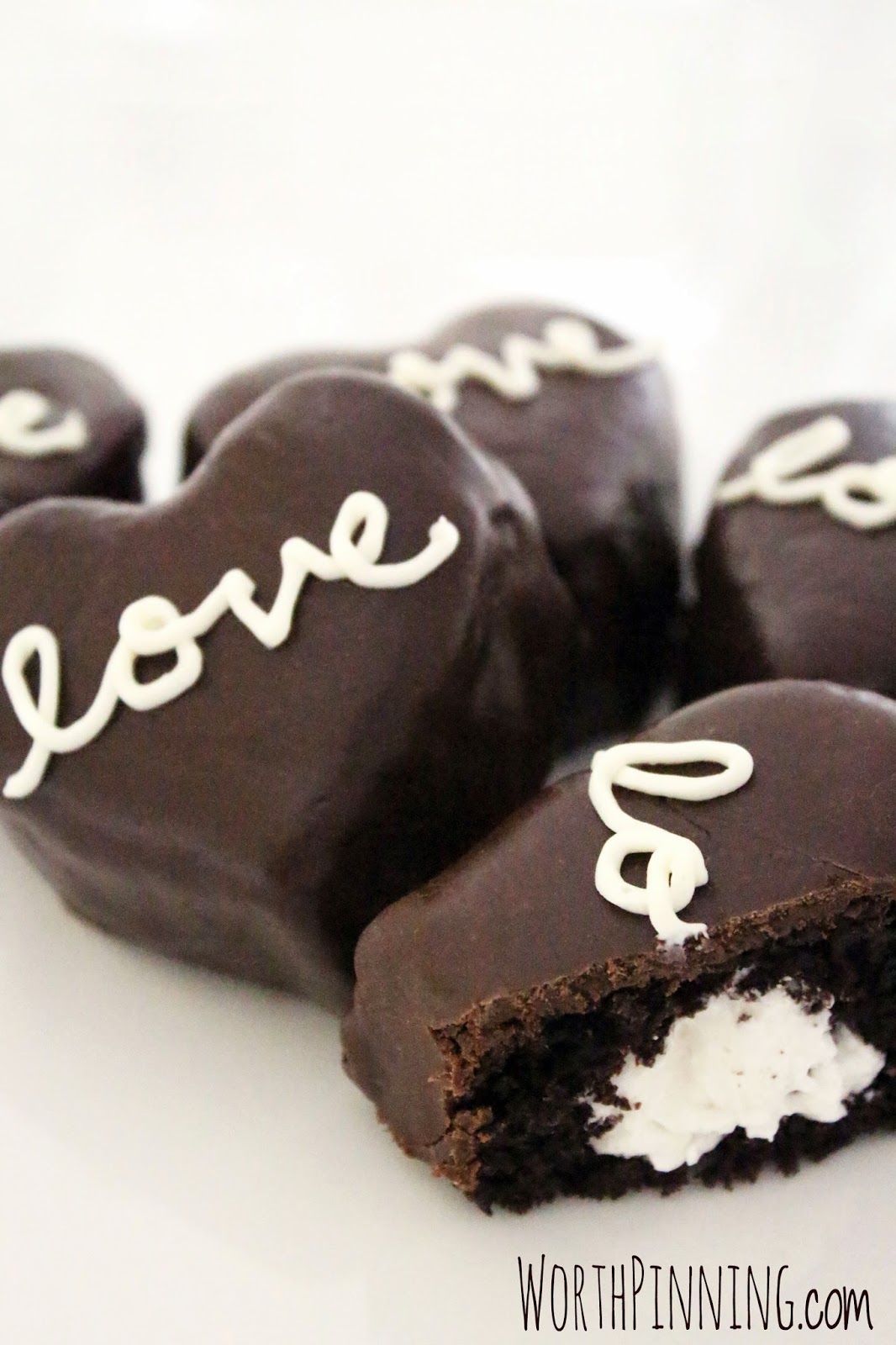 Cream Filled Chocolate Hearts #valentinesday