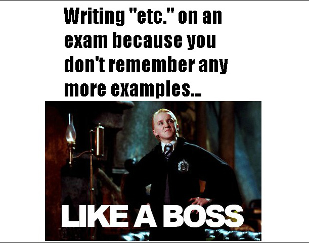 Writing Etc On An Exam - Like A Boss