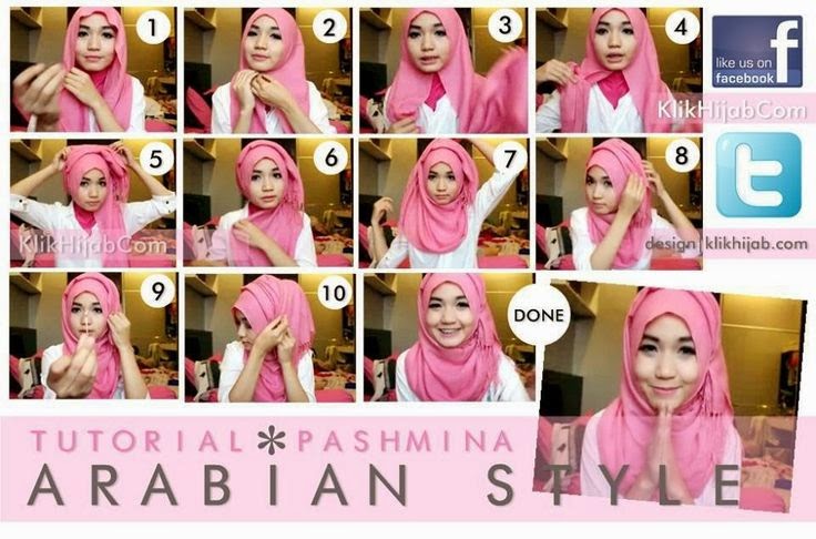 Cara Memakai Jilbab Pashmina Simple Warna Pink | Cara Memakai Jilbab