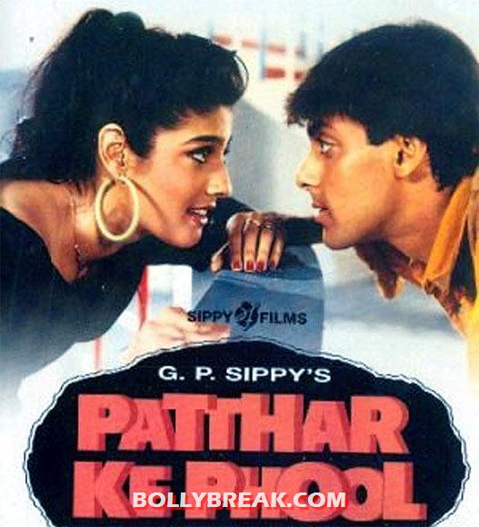 Raveena Tandon in Movie poster of Patthar Ke Phool - (13) - Salman Khan's Leading Ladies Photos - Who  Looks the Best?
