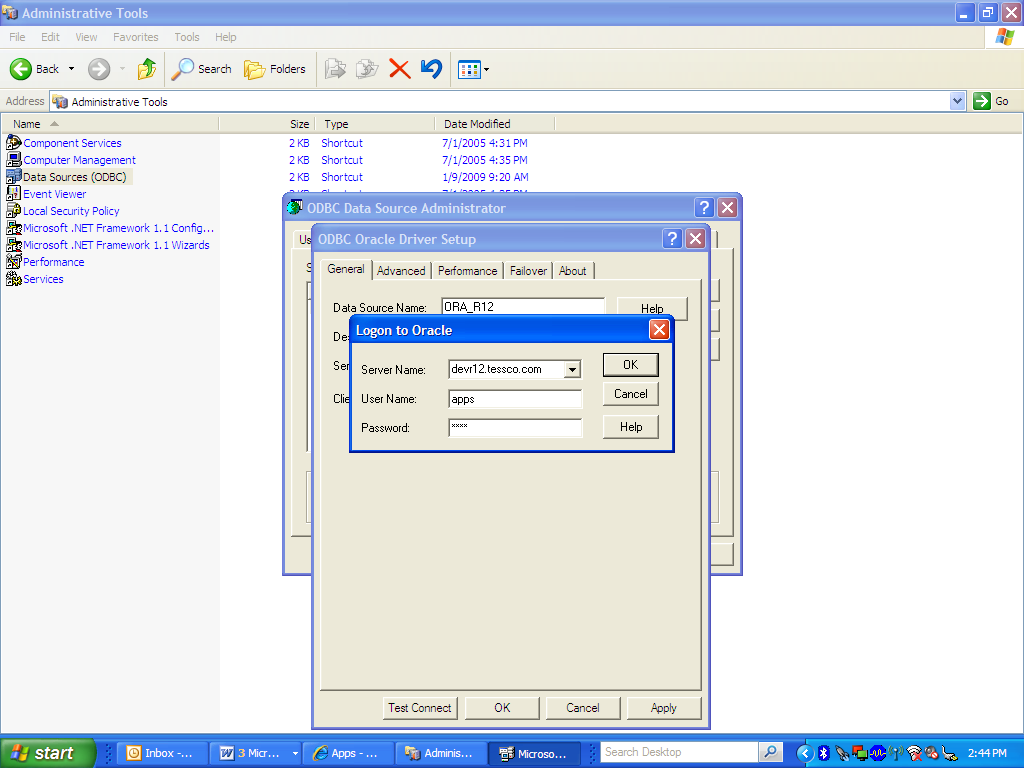 oracle instant client odbc manager mac
