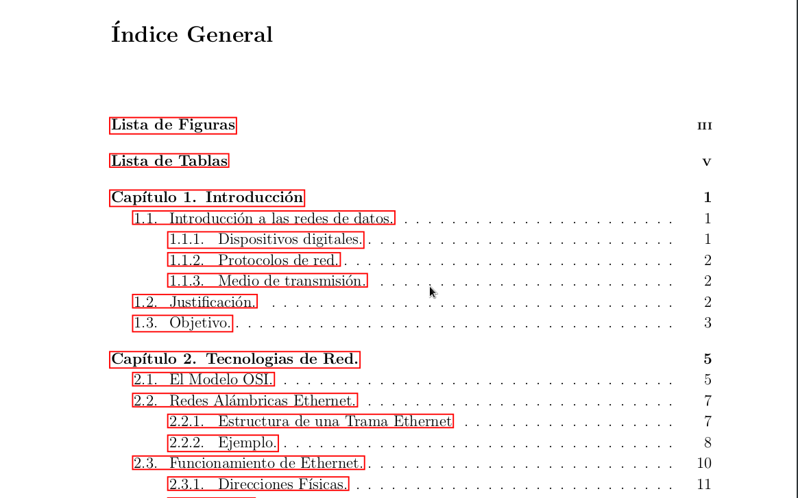 Tiburón de alambre Referencias a imágenes y tablas en LaTeX.