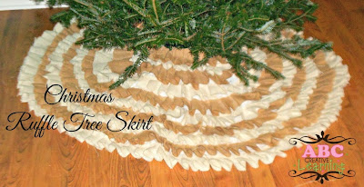 http://abccreativelearning.com/no-sew-burlap-ruffle-christmas-tree-skirt/