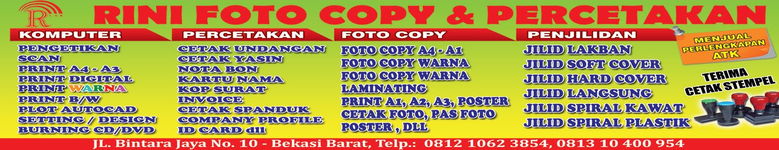 Rini Fotocopy Penjilidan Percetakan Komputer & ATK