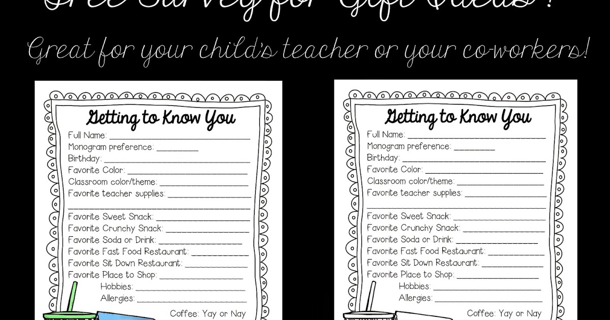 2nd Grade Snickerdoodles: Getting to Know the Teacher Freebie